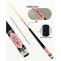 Cueverse Custom Cue Stick Billiard Low Deflection Exotic Wood Premium Custom Stik Billiard Pink Seri