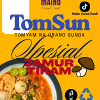 Maino Tomsun (Tomyam Sunda) spesial jamur tiram, Food Frozen,pedas, pedas asam khas dengan rempah su