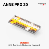 New Anne Pro 2D Hot-Swappable Bluetooth 5.0 Type-C RGB 60% Mini Mechanical Gaming Keyboard Red Brown Mx Switch Backlit Keyboard