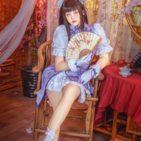 New Anime Puella Magi Madoka Magica Akemi Homura Cosplay Costume Women Cheongsam Dress Role Play Clothing Daily Party Suit
