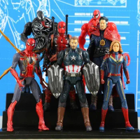 16cm Marvel Avengers Toys Hulk Iron Man Captain America Thor Spiderman Carnage Action Figure Dolls Birthday Gift for Children