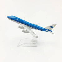 เครื่องบินโลหะหล่อแบบไดา ✈️ เครื่องบิน KLM B747 วินเทจ สำหรับจัดแสดง ของขวัญ หรือสะสม