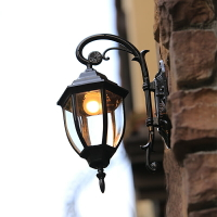 陽臺壁燈背景墻美式壁燈別墅戶外庭院墻壁燈復古高檔工業防水路燈