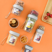 [Hare.D]雙層密封罐 兩用保鮮盒 分隔杯  雙層分隔 優格罐 蔬菜盒 保鮮杯 分類罐 透明儲物盒 醬料盒