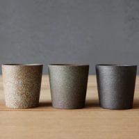 Chinese Pottery Coffee Mug Raw Ceramic Tea Cup Simple Personalized Handmade Wine Cups Drinkware Kongfu Teacup