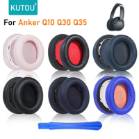 KUTOU Replacement Ear Pads Cushions Thick Memory Foam Soft Cover For Anker Soundcore Life Q10 Q20 Q30 Q35 Headphones