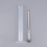 1 Set Hydrometer Tester Vintage Measuring Bottle Set Tools Alcoholmeter Wine Concentration Meter 0-100 Hydrometer