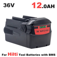 High capacity 12Ah 36V Battery for Hilti Replacement for Hilti 36V Battery TE 7-A,WSC 7.25-A,WSC 7.2