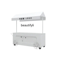Float Stall Trolley Display Rack Food Dining Cart Night Market Mobile Stall Trolley Promotion Car