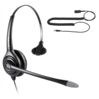 Free Shipping Mono RJ9 plug headset with Quick Disconnect cord phone headset call center office headset Anti-Noise microphone