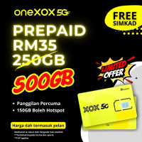 ONEXOX XOX KAD (Siri 2) TANPA HAD RM35 PRABAYAR (PREPAID) 4G 5G DAN NO BARU BOLEH DAFTAR SENDIRI Sim