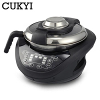 Intelligent Cooking Machine Fully Automatic Circular heating Cooking Robot Non-stick Coating for Household Smokeless Cooking Pot