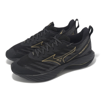 Mizuno 慢跑鞋 Wave Rider GTX 2 2E 男鞋 寬楦 黑 金 防水 波浪片 運動鞋 美津濃 J1GC2480-01