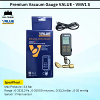 Premium Vacuum gauge Digital VALUE VMV 1 S / VMV1S - Alat ukur Micron - Premium Vacuum digital gauge