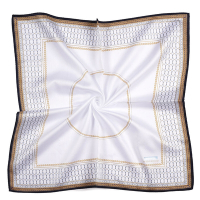 WEDGWOOD 文藝復興金系列純綿帕巾-白色
