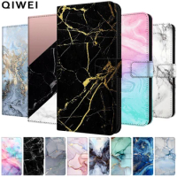 Leather Flip Case For OPPO Reno 10 / Reno10 Pro 5G Global Marble Wallet Phone Case for Reno 10 5G Book Cover Funda Reno 10Pro 5G