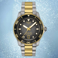 【TISSOT 天梭】Seastar 海星系列潛水錶 機械錶 中性錶 送行動電源 畢業禮物(T1208072205100)