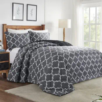 King Comforter Set 120x120, Soft Microfiber Reversible Bedding Sets for King Bed, Down Alternative Comforter with 2 Pillow Shams