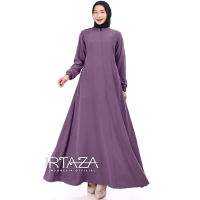 Gamis Polos Slim Fit Premium Marbella Silk Barbara Silk Formal Nyaman Navy Panjang Hitam Linen Putih
