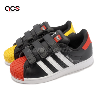 adidas 童鞋 Superstar CF C 中童 樂高 Lego 聯名款 小朋友 魔鬼氈 三葉草 愛迪達 GX3383