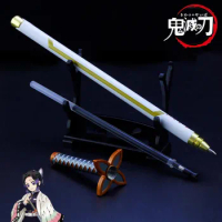 Demon Slayer Sword The Insect Hashira Kochou Shinobu Pen Swords Nichirin Blade Anime Knife Katana Keychain Weapon Model Gift Toy