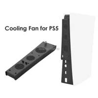 For PS5 USB Cooler with 3 Cooling Fans for PlayStation 5 Digital Edition UHD Game Console Accessories White