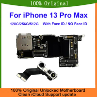 Original Unlocked Mainboard for iPhone 13 Pro Max 128g 256g 512g Motherboard With Face ID Clean iCloud Logic Board Full Function