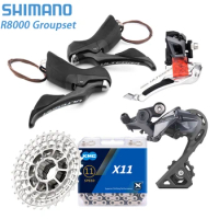 SHIMANO Ultegra R8000 Groupset 2x11 Speed Front/Rear Shift Derailleur Cassette Sprocket 28/30/32T Kmc X11 Chain Road bike Group