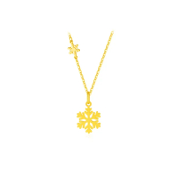 【周大福】雪花黃金項鍊_計價黃金(鍊長40cm)