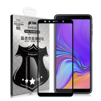 VXTRA 全膠貼合 Samsung Galaxy A7 (2018) 滿版疏水疏油9H鋼化頂級玻璃膜(黑)