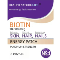 Biotin 10000mcg Patches 8 Week Supply - Max Strength | Hair, Skin, and Nails Supplement | Non-GMO