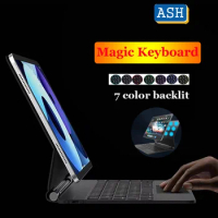 ASH for iPad Pro 12.9 2021 M1 2020 2018 Magic Keyboard Case Touchpad Backlit Floating Design Keyboard Cover Gift+Mouse