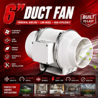 6 inch Ekstraktor Asap Dapur Exhaust Fan Duct Fan Blower Hisap Kipas Angin Buang Diam Ekstraktor Kip