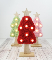 台灣現貨LED毛氈聖誕樹擺飾(多色)，聖誕節/電池燈/聖誕樹/夜燈/裝飾/擺飾/交換禮物/燈飾，X射線【X386303】