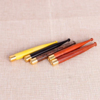1 Pcs Natural Wood Grain Solid Fine Pipes 5mm Cigarette Holder Mouthpiece Tobacco Pipe Filter Smoking Pipe Creative Mouthpiece
