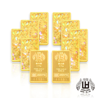 【煌隆】1錢幻彩黃金金條 10件組合(金重37.5公克)