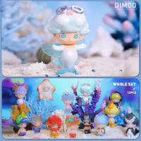 POP MART Dimoo Aquarium Series Blind Box Surprise Box Original Action Figure Cartoon Model Mystery Box Collection Girls Gift