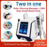 2in1 Roller endosphe Slimming and Body Sculpt Machine Professional Roller Vibration Massager&amp;EMS Muscle Build Shapping Device