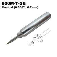 5 PCS Soldering Tip 900M-T-SB Conical 0.2mm for Hakko 936 907 Milwaukee M12SI-0 Radio Shack 64-053 Yihua X-Tronics 3020 Iron