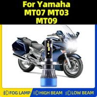 1Pc 60W H4 Motorcycle LED Headlamp 6000K White CSP Chip Moto Headlamp 10000LM HiLo Beam 12V 24V For 