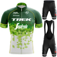 Men's Cycling Blouse TREK Mtb Clothing Clothes Bike Shorts 2024 Uniform Cycle Jersey Spring Summer Man Sports Set Pants Gel Bib