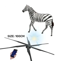 3D hologram fan 100cm Commercial Advertise LED Hologram Display Projector Transmit Picture Video 3D Hologram Projector Fan