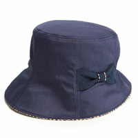 DAKS【日本代購】女士漁夫帽 蝴蝶結 日本製 - D8859 牛仔藍