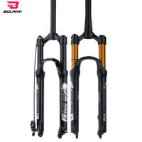 Bolany MTB fork magnesium alloy air pressure suspension 26 27.5 29 inch shoulder/wire control straight/conical tube lock fork