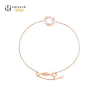 UBS Gold Gelang Emas Sparkle - Ksg1286 - 17k Adj 18cm-Rose Gold
