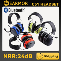 EARMOR-C51-Electronic Headset with Noise Cancellation, Tactical Communication Equipment, Protective Headset, Bluetooth 5.1