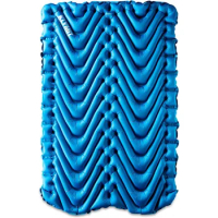Klymit Insulated Double V Sleeping Pad, Lightweight Lofted Camping Air Mattress for Tents and Cars with Body Mapping Tech Blue-2