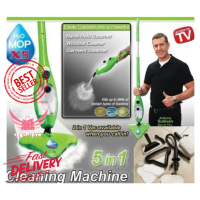 LOVBAG ไม้ถูพื้น เครื่องทำความสะอาดพลังไอน้ำ H2O Mop 5 in 1 Steam Mop Cleaner X5 - สีเขียว
