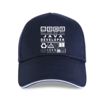 New Hot Java Developer Standard Java Programmer Computer Hello World Code Geek Men Baseball cap Basic Solid Fitted Top Qual