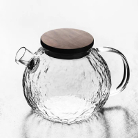 1200ml Creative Glass Teapot Heat Resistant Big Capacity Water Pot Chinese Kung Fu Teaware Drinkware Coffee Kettle Handle Pots